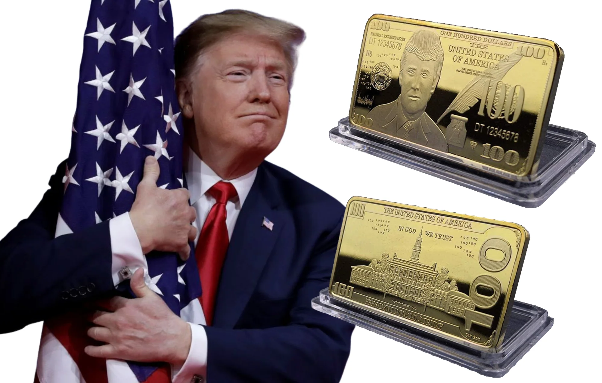 Trump $100 Gold Bar - Image 3